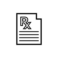medical prescription illustration icon logo design template