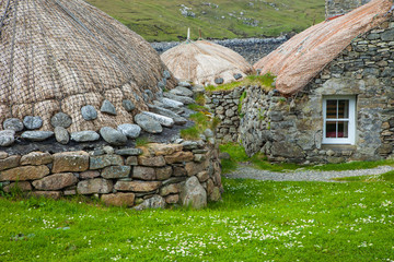 Pueblo de Gearrannan (Gearrannan Blackhouses). Isla Lewis. Outer Hebrides. Escocia. UK
