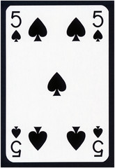 Playing poker cards isolated on black background - high quality XXL