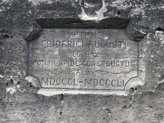 sign in a Rock Elbe Sandstone Mountains