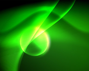 Shiny color bright neon abstract wave template. Abstract bright light. Neon light glowing effect. Space background. Abstract shape