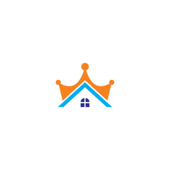 home king crown vector logo