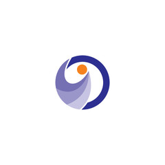 round abstract design logo