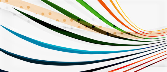 Trendy color stripes lines wave, great design for any purposes. Vector line pattern. Vector geometric background