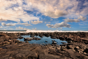 Pacific ocean coast along Chile,  Arica