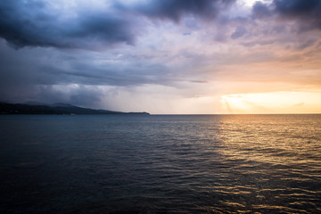 Sunset at Montego Bay Beach Jamaica 