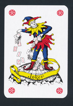 Playing poker cards isolated on black background - high quality XXL
