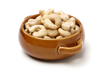 Cashew on white background 