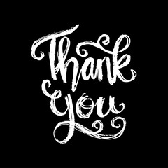 Thank you hand lettering calligraphy.