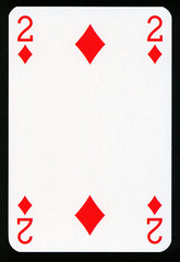 Playing poker cards isolated on black background - high quality XXL