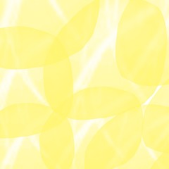 bright yellow hand drawn watercolor transparent oval shaped elements background pattern