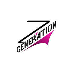 Vector illustration with handwritten phrase Generation Z