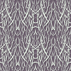 Abstract seamless background. Narrow white paper strips randomly intertwined.