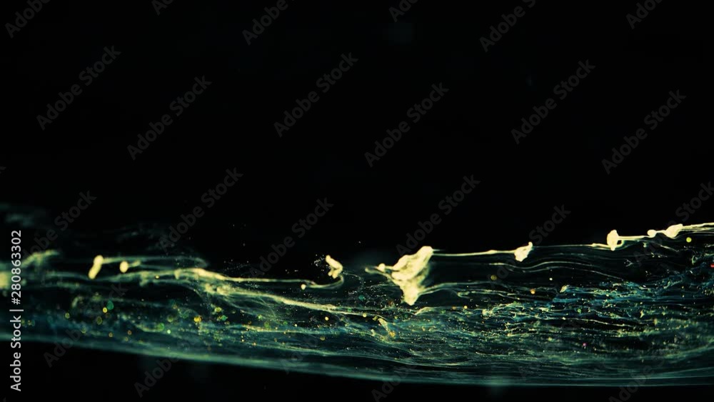 Wall mural abstract stardust smokey wave particles. nano dynamic flow with particles.