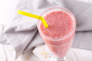 Healthy strawberry smoothie