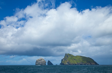 Isla Stac Lee, Stac an Armin y Boreray. Colonia de alcatraz. Archipielago St. Kilda. Outer...