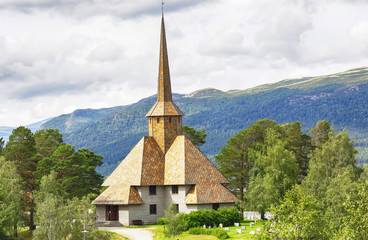 Fototapeta na wymiar Church in Dombaas, Norway