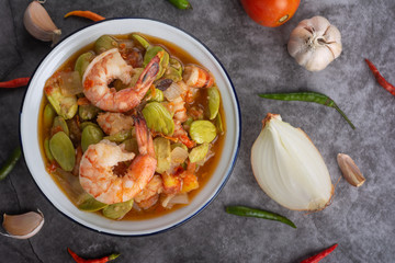 Stir Fried Shrimp with Sataw Thai Recipe.