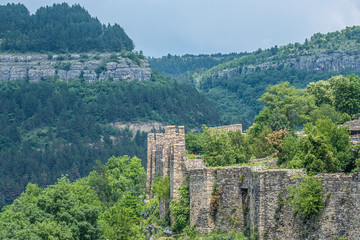 Fototapeta na wymiar The medieval Tsarevets fortress, Veliko Tarnovo, Bulgaria. It was the capital of the Second Bulgarian Kingdom