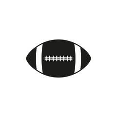 American football ball icon. Vector. Flat design.