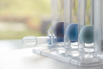 Medical incentives spirometer for monitor strength of lung. Normally, patient will do spirometer before operation