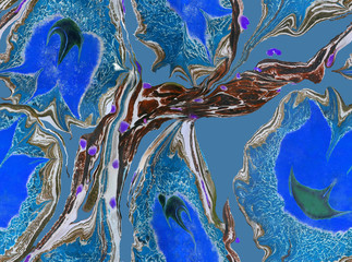 abstract background, simless pattern, shades of blue