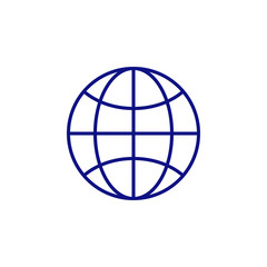 Icon in the form of globe. Earth icon