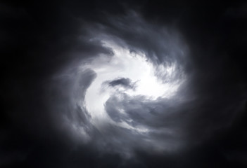 Blurred Whirlwind in the Clouds