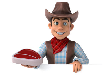 Fun Cowboy - 3D Illustration