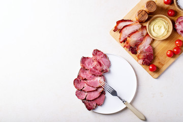 Cooked pork meat