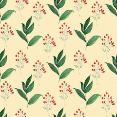 Watercolor background picture Wild flowers