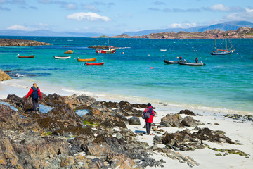 Costa isla Iona. Inner Hebrides, Scotland. UK