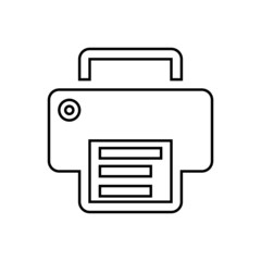 Printer Icon Vector. Office equipment illustration symbol. Fax logo.