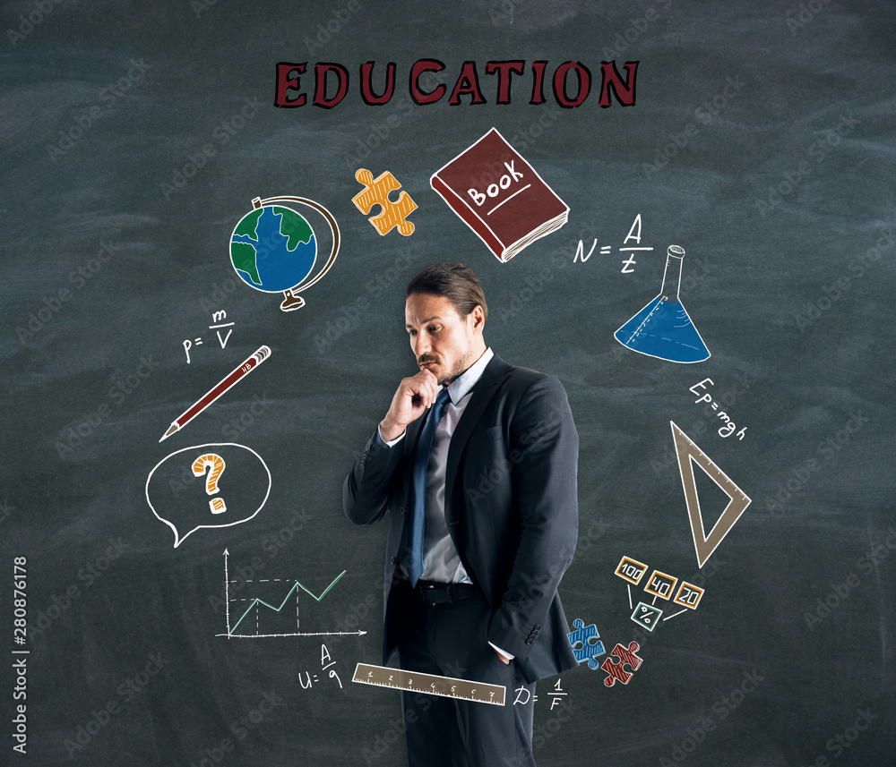 Poster knowledge and science concept