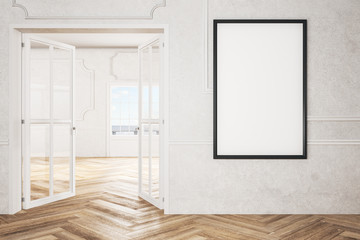 Classic interior with banner