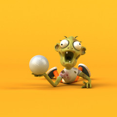 Fun zombie - 3D Illustration