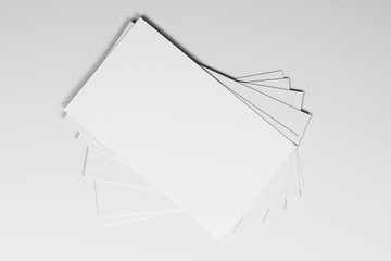 Topview of empty card on desktop