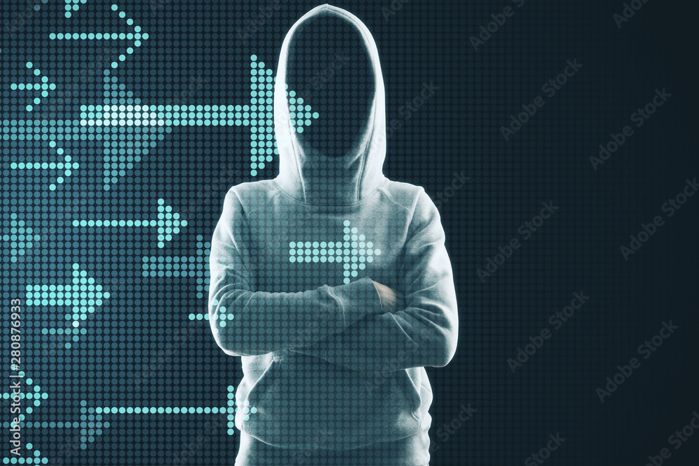 Aufkleber growth and hacking concept