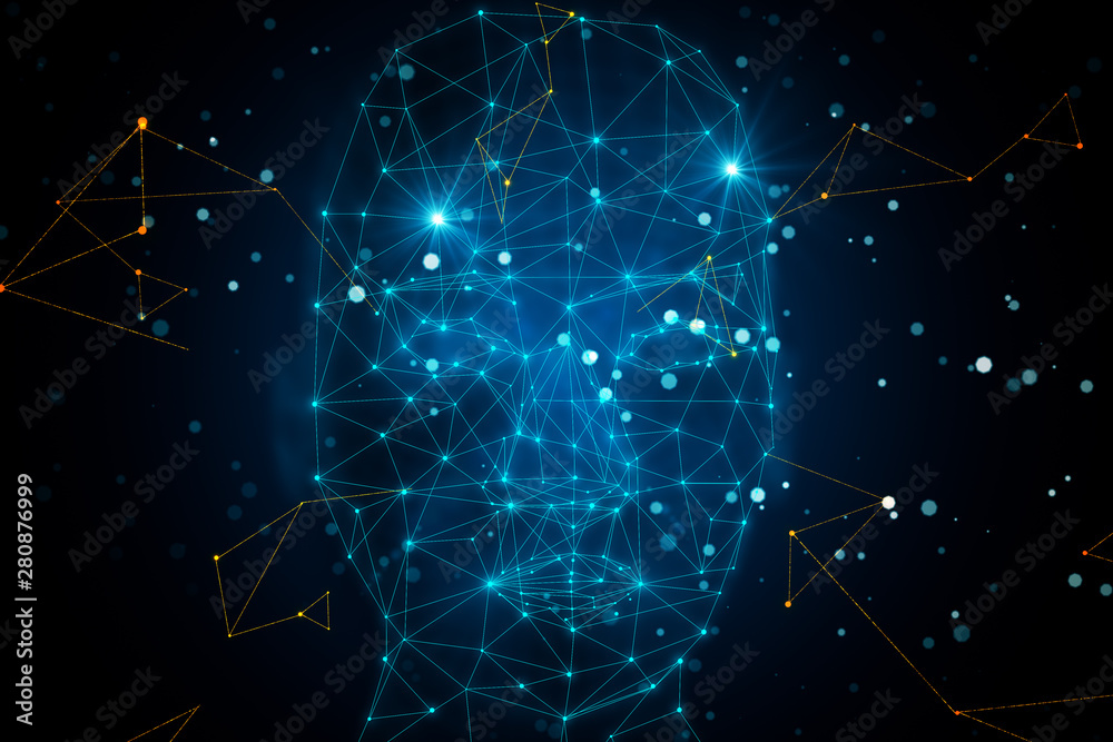 Poster Artificial intelligence and data concept