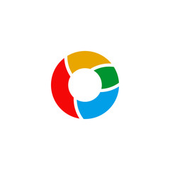 Rainbow logo design vector template