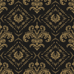 dark seamless pattern, vintage