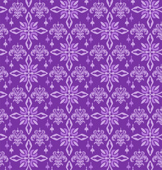 purple seamless floral pattern