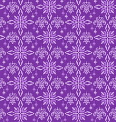 purple seamless floral pattern