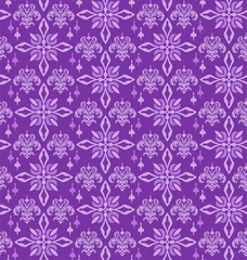 Fotobehang purple seamless floral pattern © PETR BABKIN