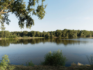 Paysages bucoliques de la Loire en Touraine.