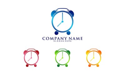 Alarm clock set template logo