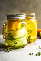 Cucumber ,Orange with  Lemon Thyme Infused water