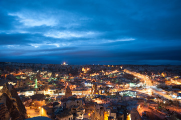 Fototapeta na wymiar Avanos gece manzarası