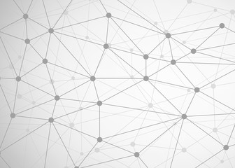 Abstract technology background with connecting dots and lines. Data and technology concept. Internet network connection 