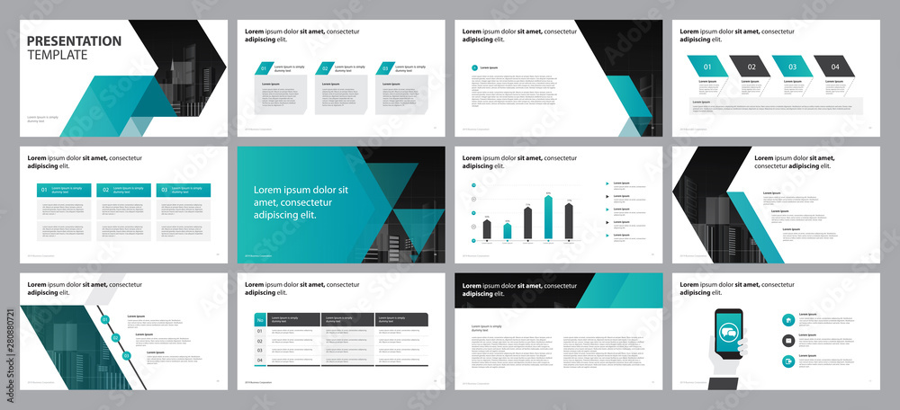 Aufkleber business presentation backgrounds design template and page layout design for brochure ,annual report